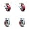 Service Caster 5 Inch Kingpinless Poly on Aluminum Wheel Caster Brakes 2 Rigid SCC, 2PK SCC-KP30S520-PAR-SLB-2-R-2 - alternate 1